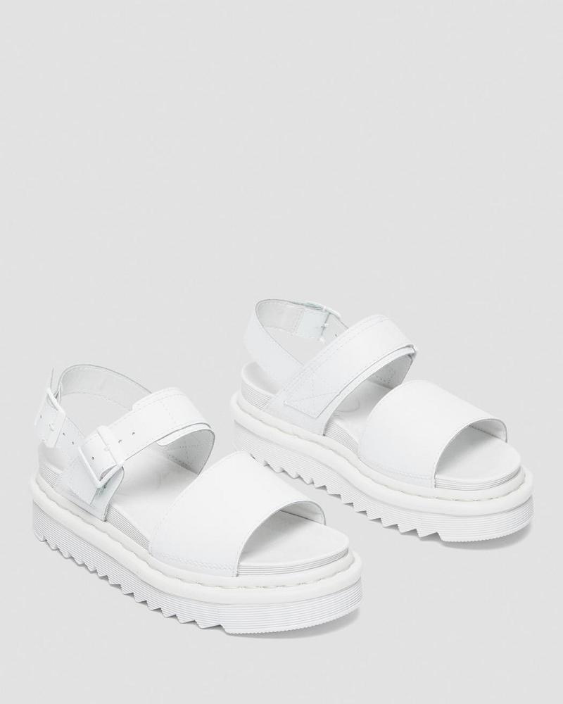 Sandalias De Gladiador Dr Martens Voss Mono Hydro Cuero Mujer Blancos | MX 484VRW